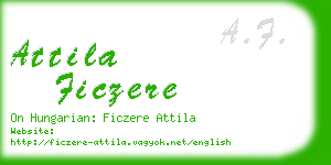 attila ficzere business card